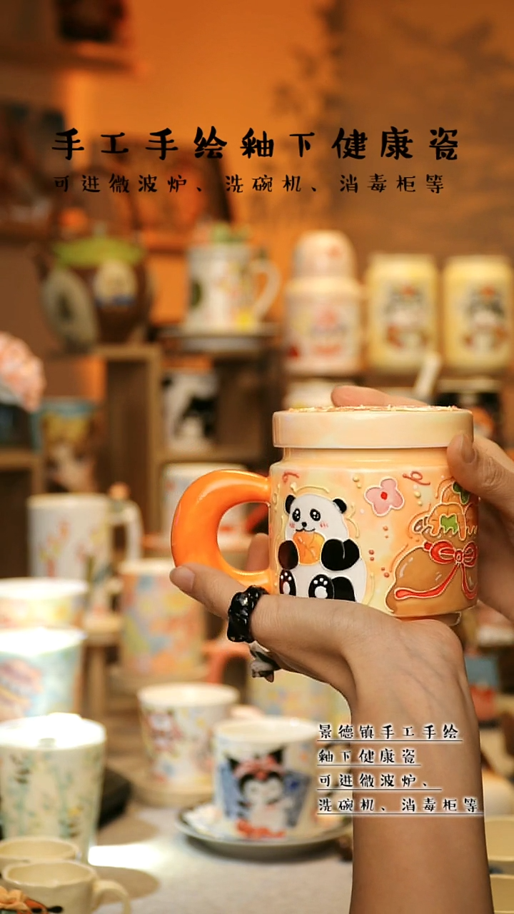 【闪购商品】杯陶瓷景德镇高温釉下彩&A536