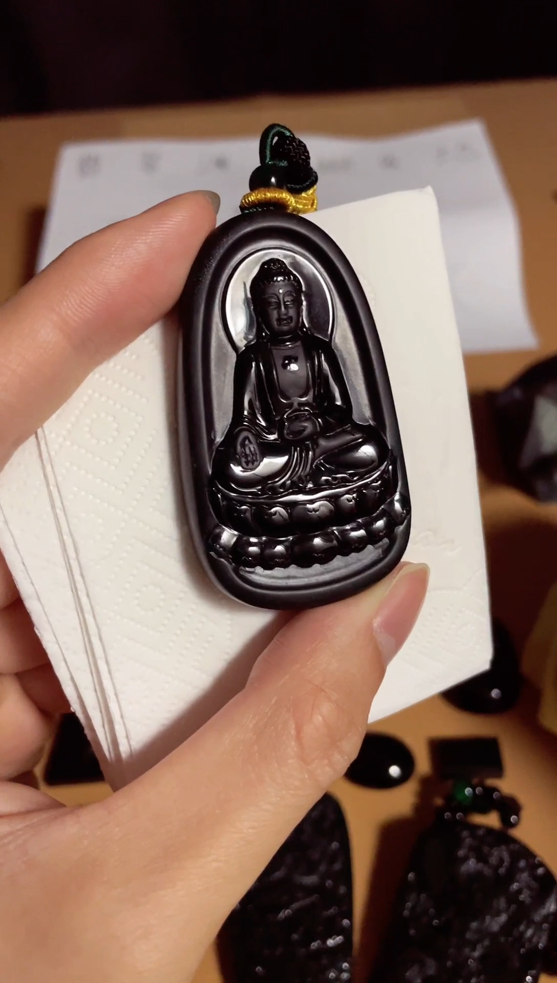 【闪购商品】翡翠颈饰未镶嵌天然翡翠a货墨翠