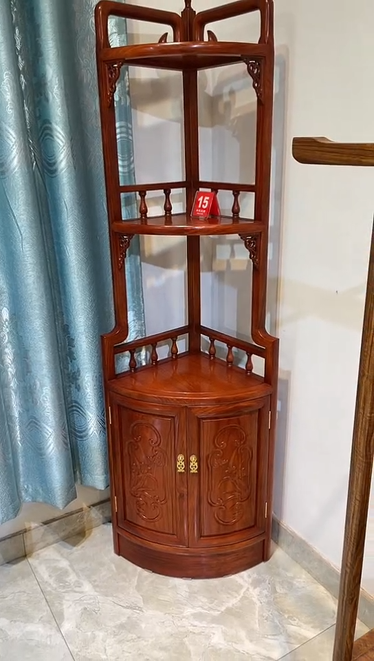 【闪购商品】花梨木类成套家具刺猬紫檀角柜40*40*182