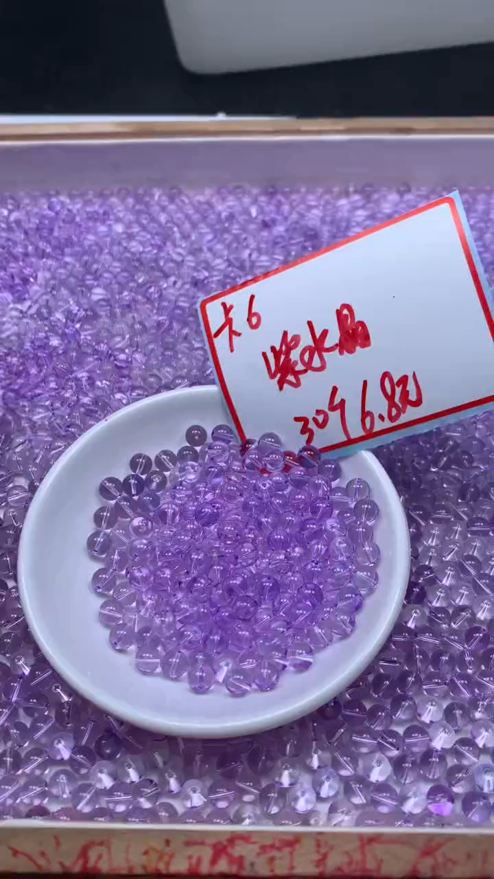 未镶嵌珠宝半成品水晶M692 维多利亚6mm30个6.8元