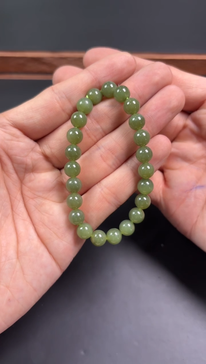 【闪购商品】和田玉手串未镶嵌若羌微色差卡8