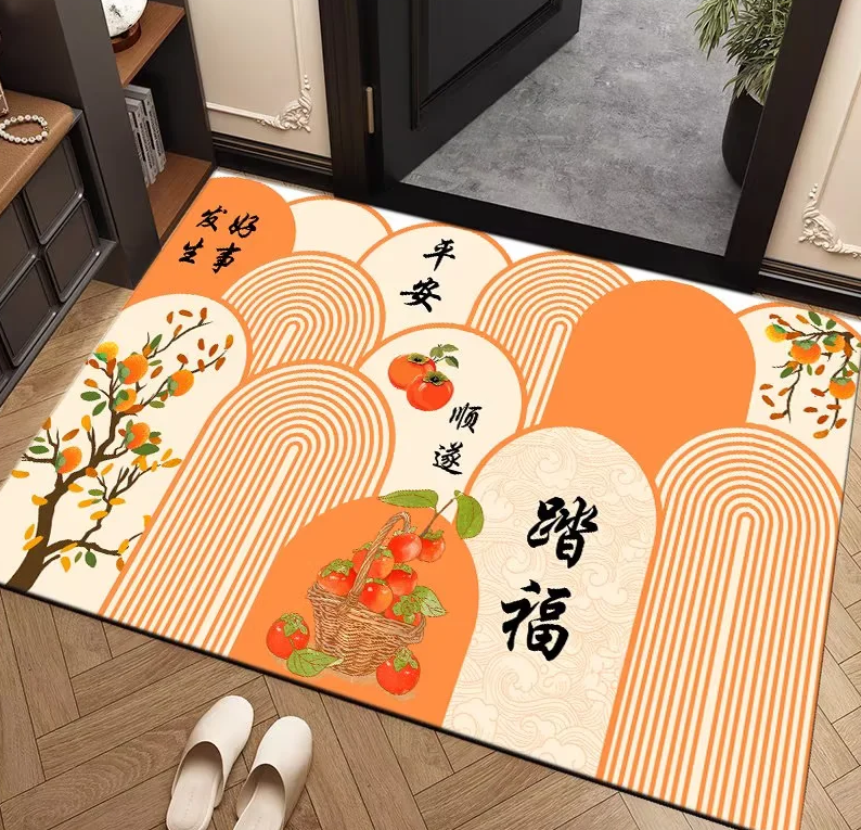 入户门地垫耐脏防滑易打理可擦免洗硅藻泥玄关进门地垫