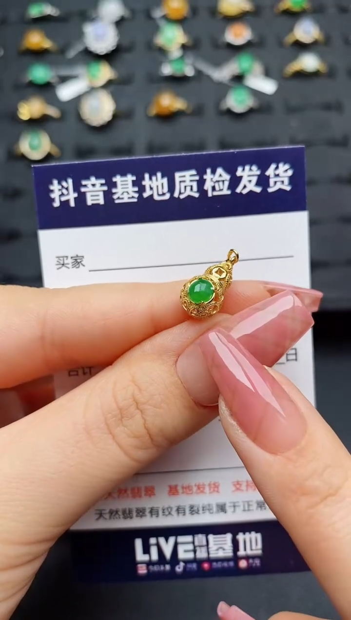 翡翠银S925镶嵌颈饰.........