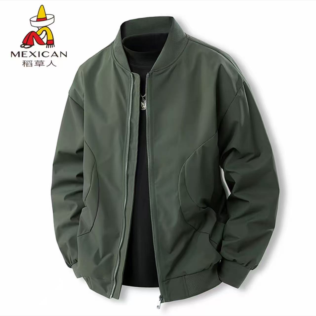 158潮流冬季透气夹克百搭秋季保暖棒球领外套