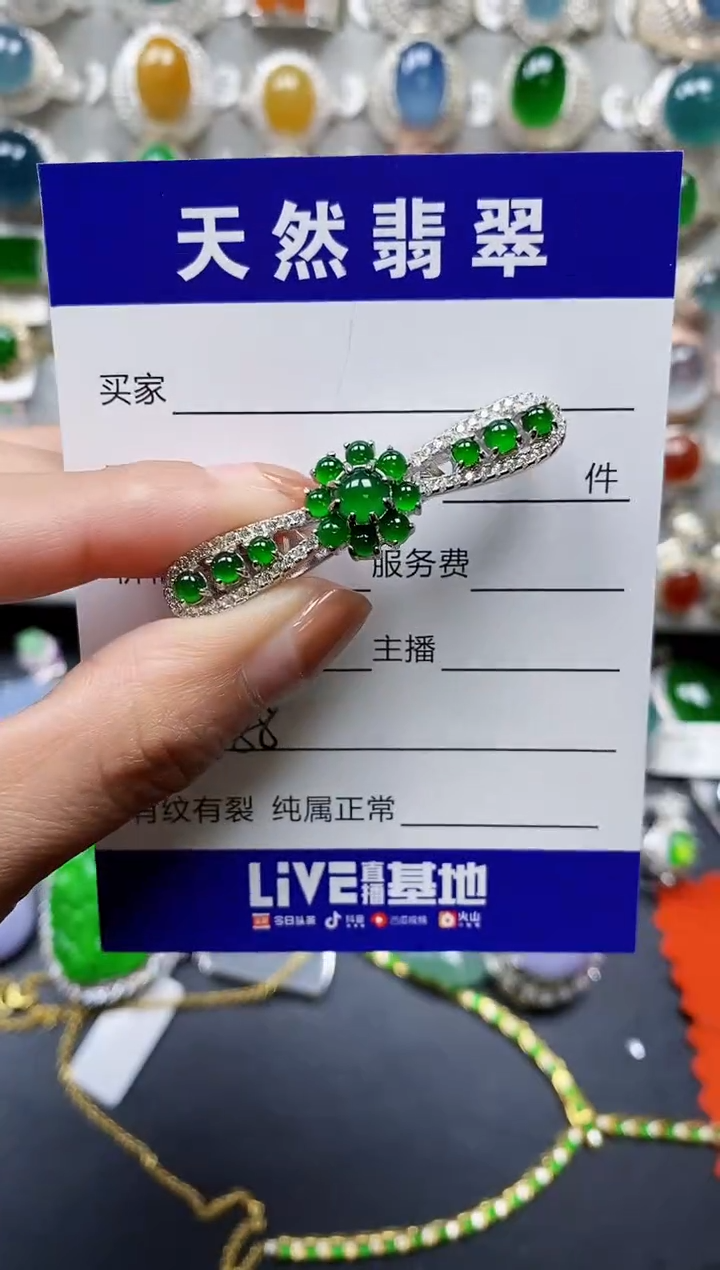 【闪购商品】翡翠颈饰银S925镶嵌0688