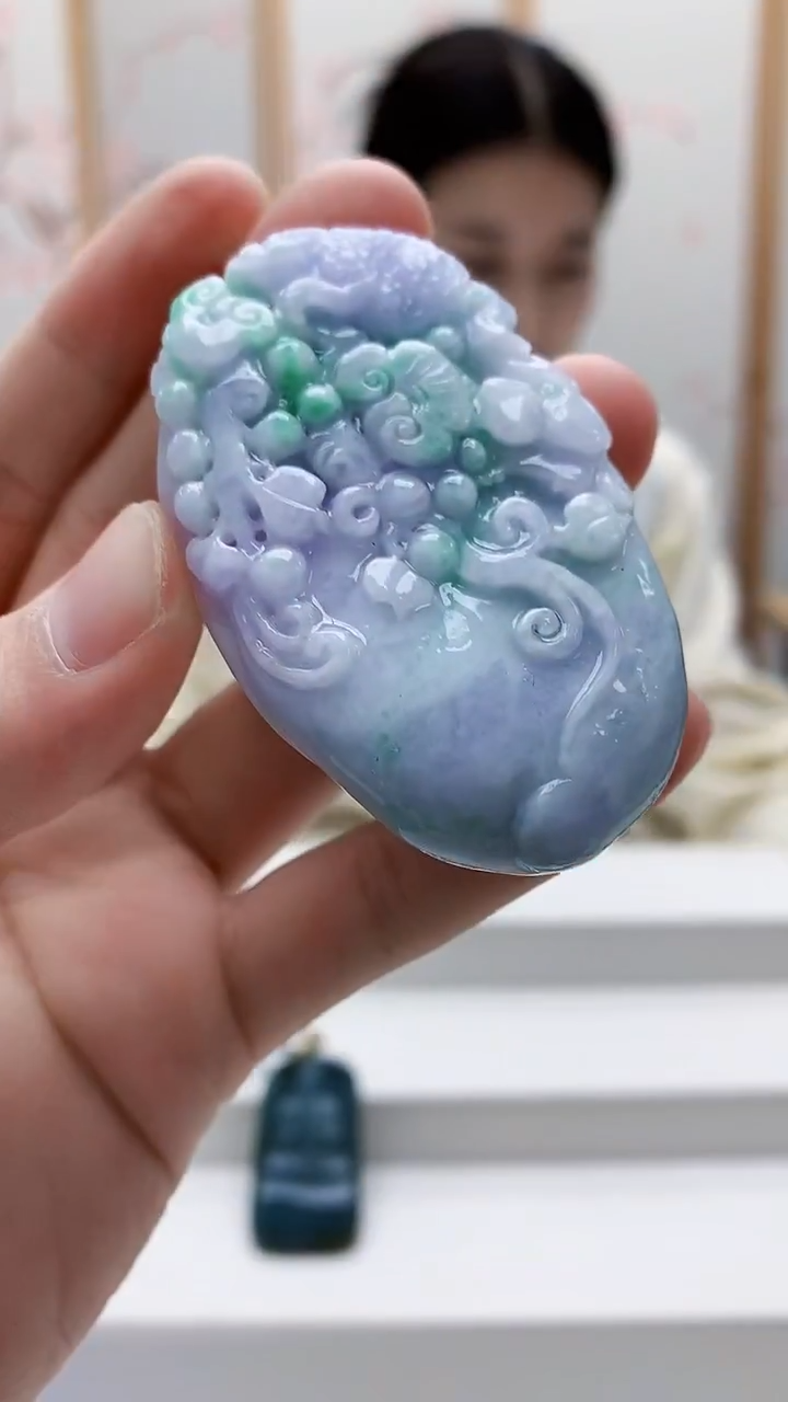 未镶嵌定制翡翠 4812bb-毛货挂件77