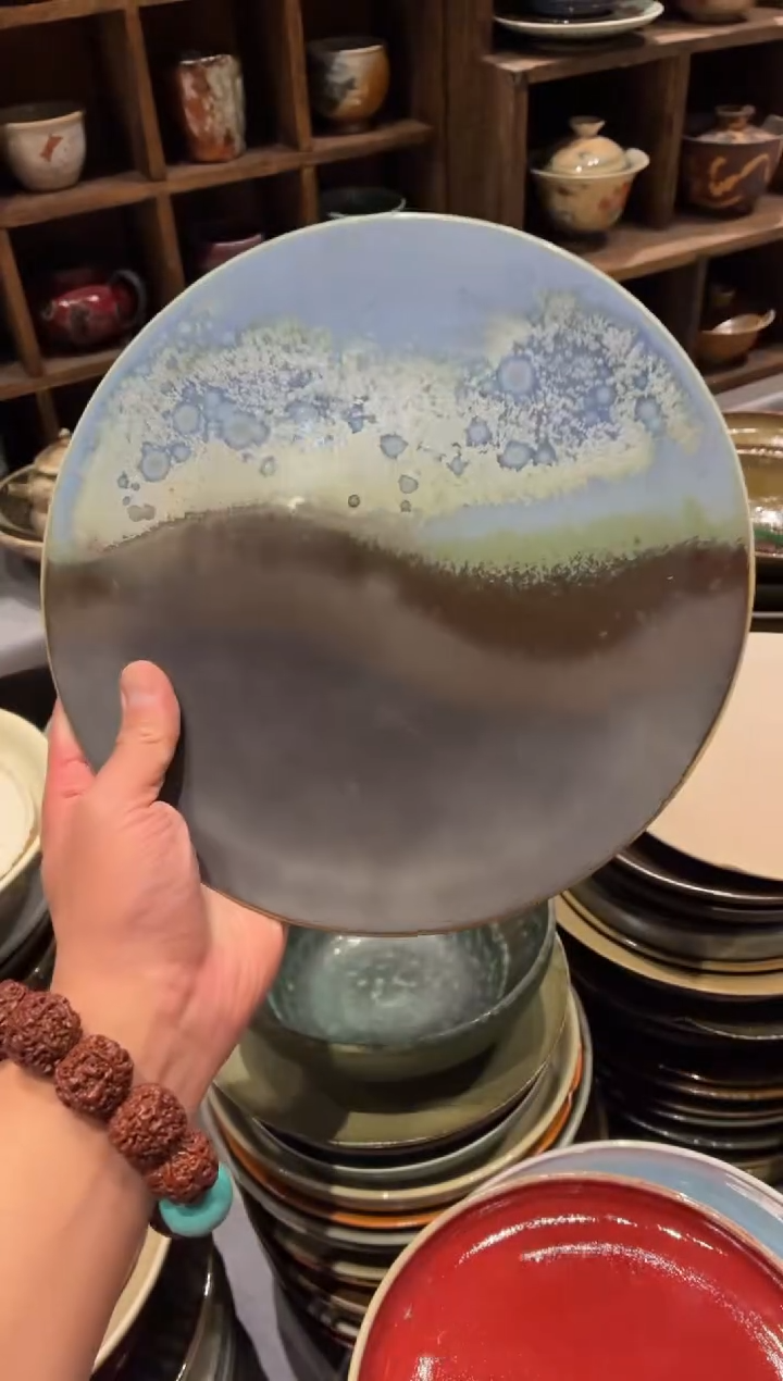 瓷片10 寸远山平盘（福利款）