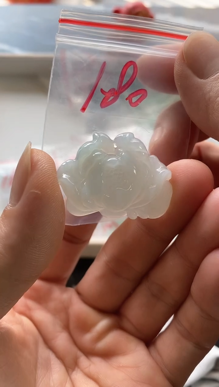 颈饰银S925镶嵌翡翠39天然缅甸翡翠A货莲花