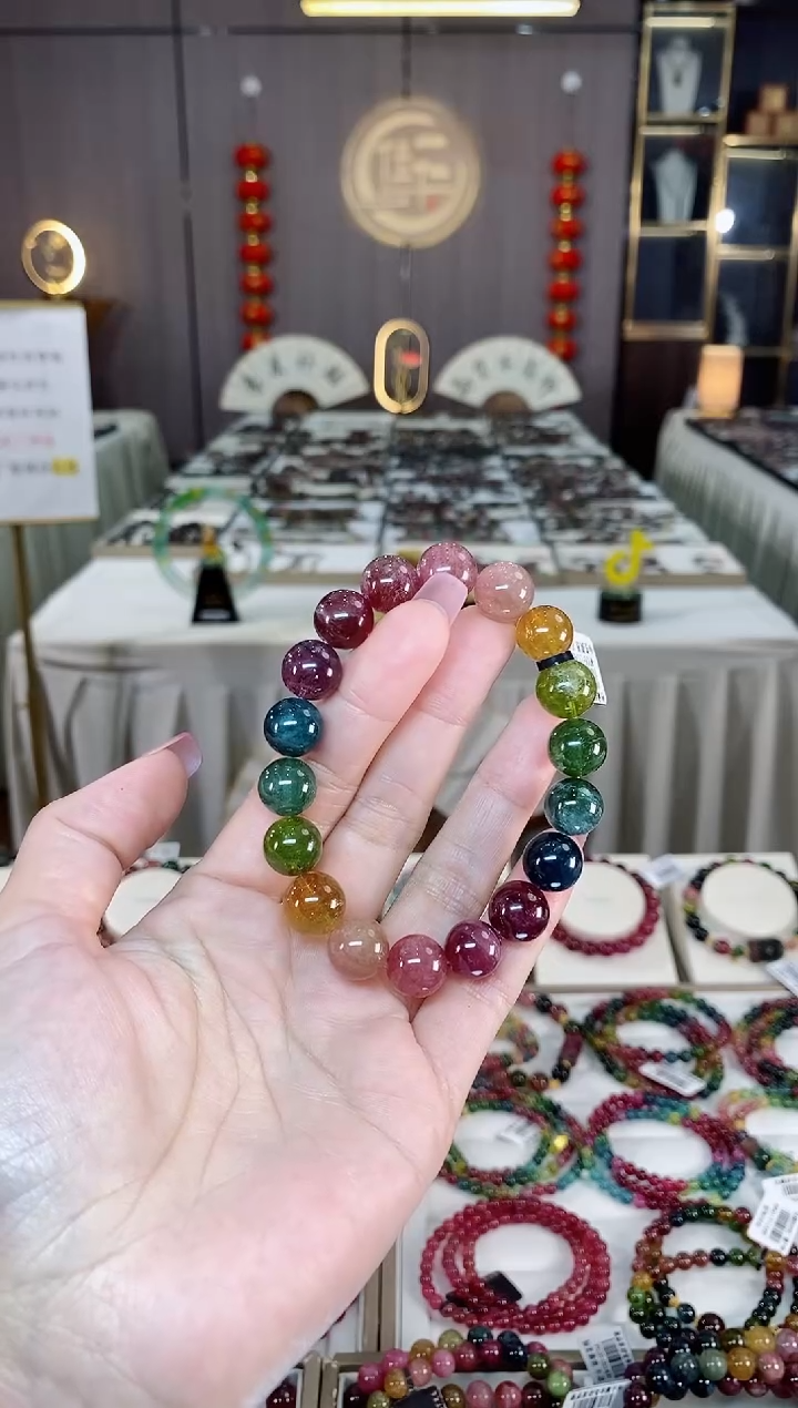 未镶嵌老矿碧玺单圈手串11mm+碧玺hon多样性发货一条