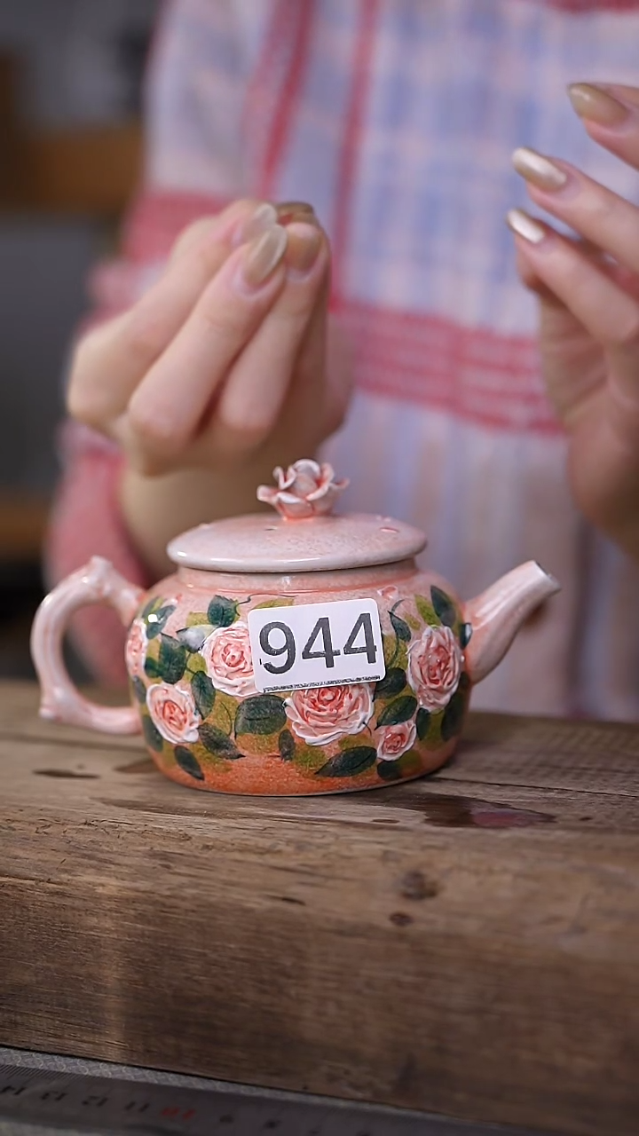 【闪购商品】瓷片新品！羽川设计师款/粉玫瑰正把壶