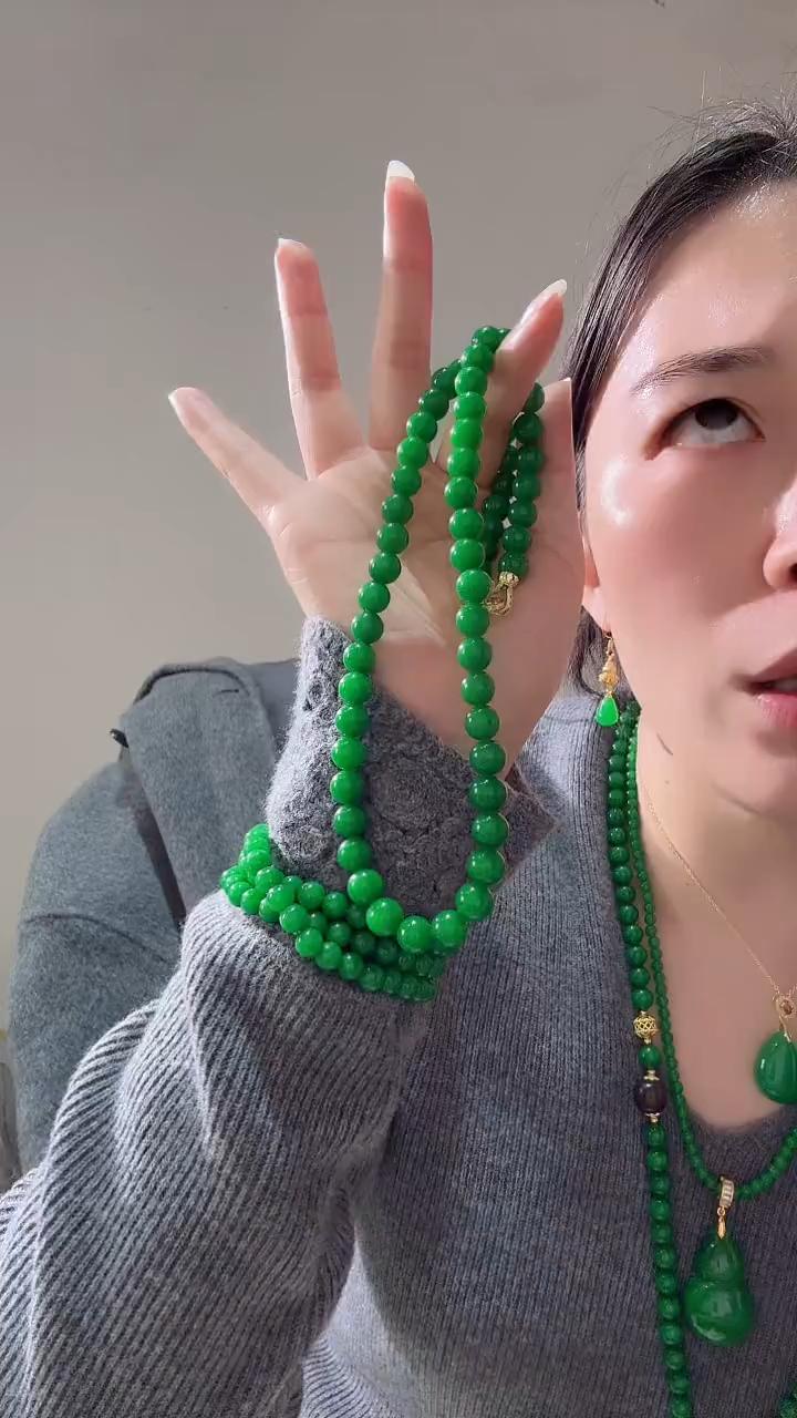 颈饰未镶嵌翡翠8mm项链