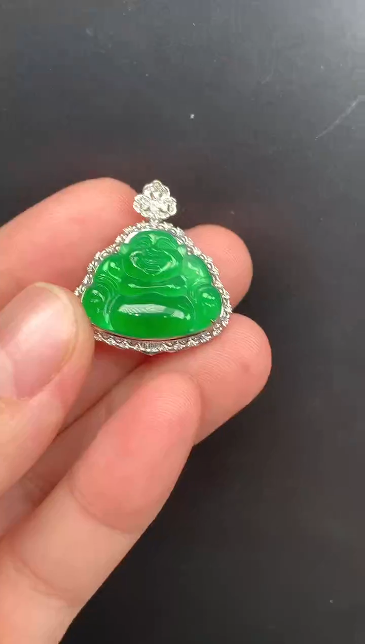 【闪购商品】翡翠颈饰18K金镶嵌一1596