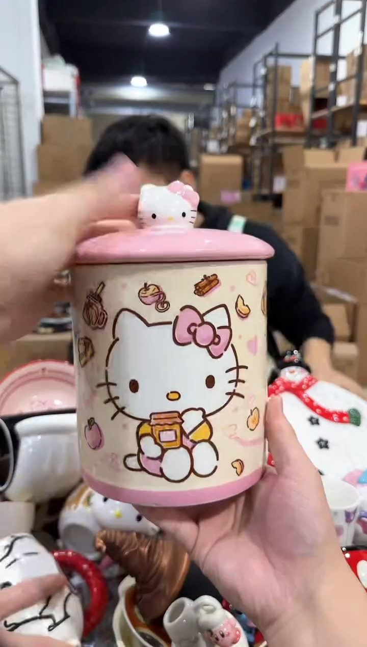 瓷片B款粉色kt收纳罐