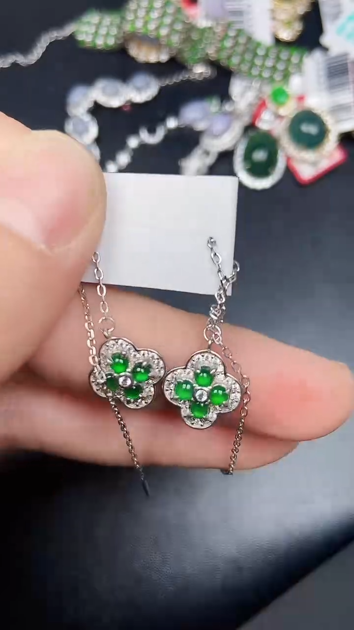 银S925镶嵌戒指翡翠2280