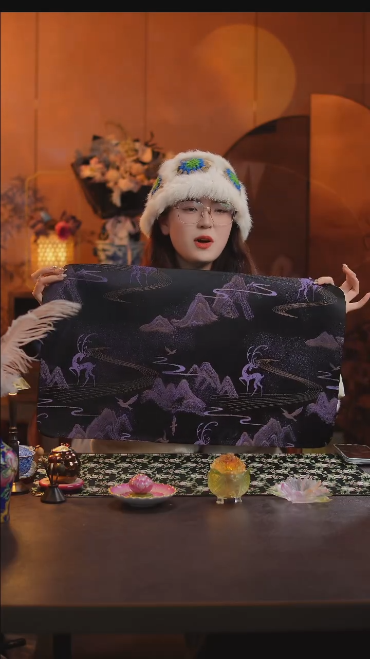 【闪购商品】景德镇大乔推荐好物刺绣鹿茶席67*38