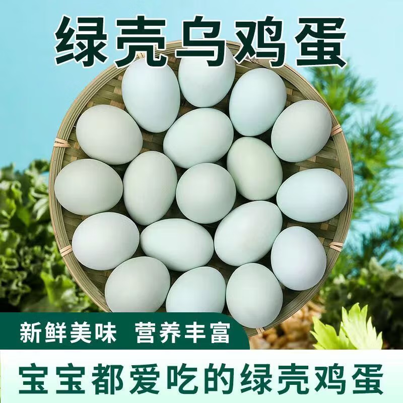 【40枚乌鸡蛋】新鲜散养土鸡蛋 现捡现发40枚到手1600g