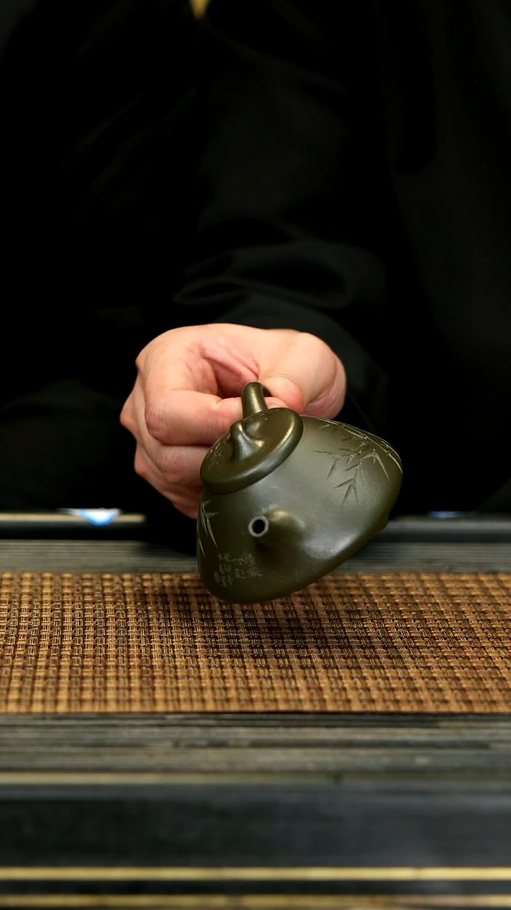 【闪购商品】紫砂茶壶TZP81 子冶石瓢 碧玉砂