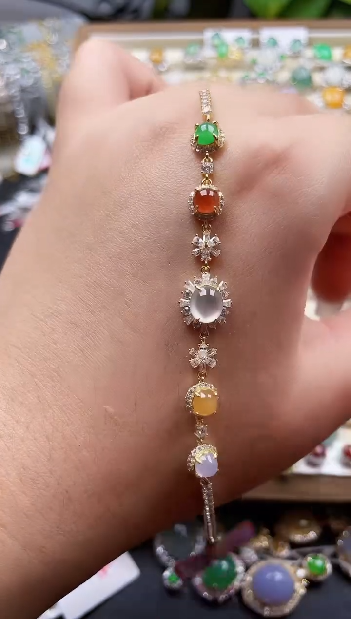 银S925镶嵌戒指翡翠170