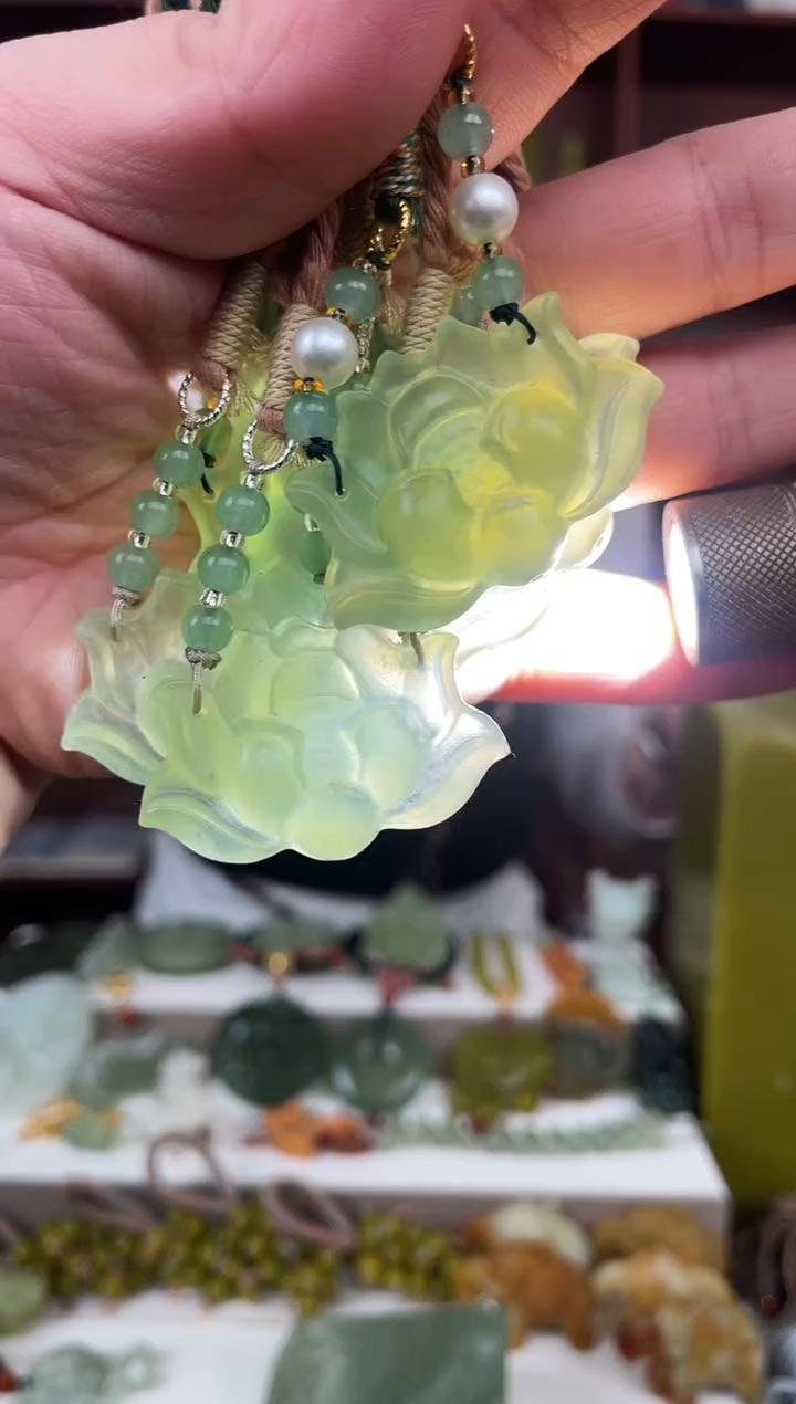 未镶嵌蛇纹石玉颈饰多样性发货拍一发一