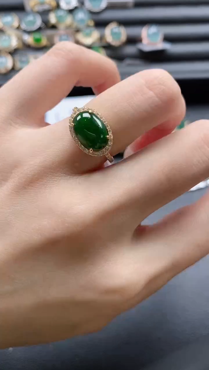 【闪购商品】翡翠戒指银S925镶嵌51151