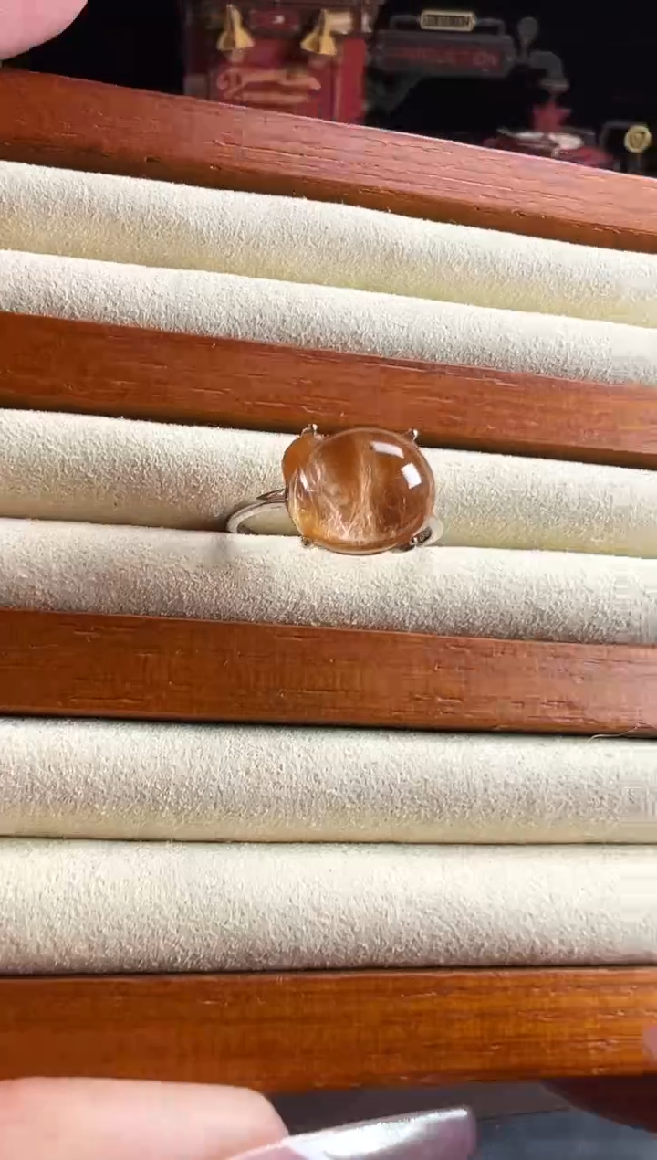 【闪购商品】水晶戒指银S925镶嵌发一（47）