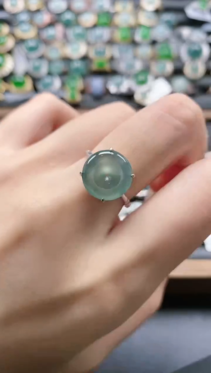 【闪购商品】翡翠戒指银S925镶嵌51151