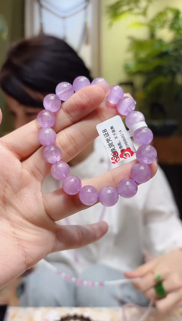 【闪购商品】锂辉石手串未镶嵌紫锂辉手串B/10.7