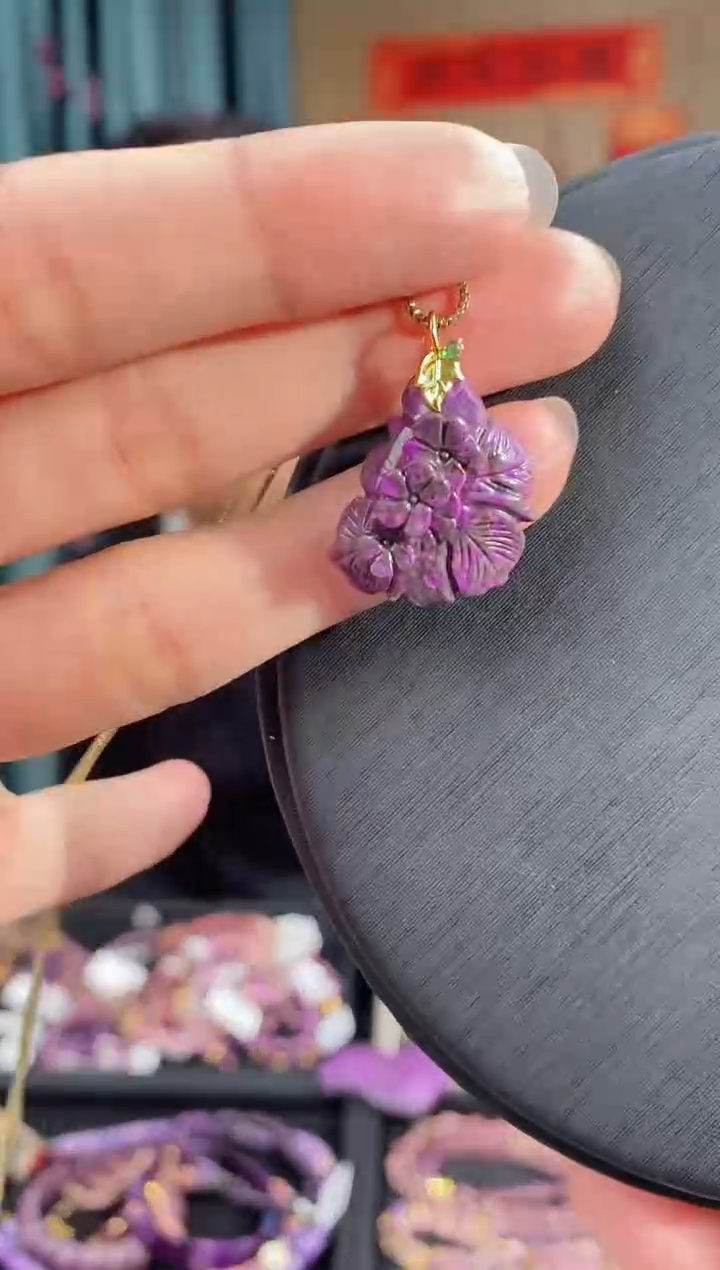 【闪购商品】苏纪石（舒俱来）吊坠(不含链)18K金镶嵌580