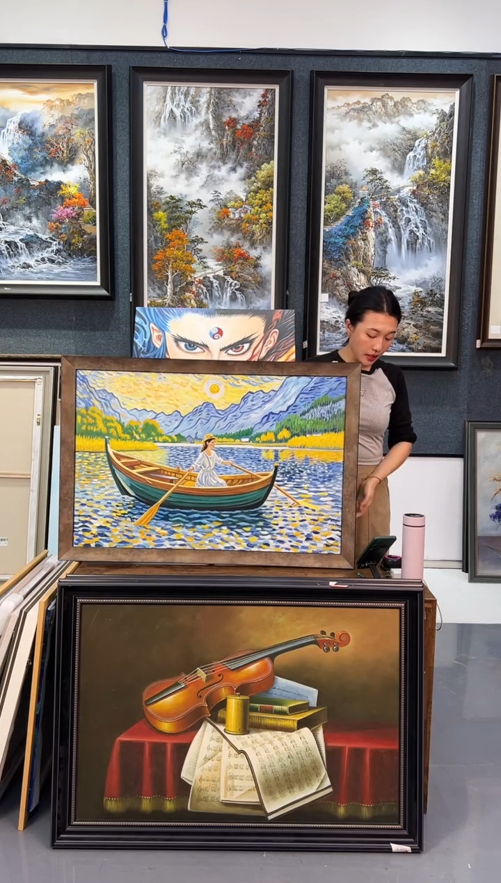 【闪购商品】油画115号手绘油画-60*90-美式