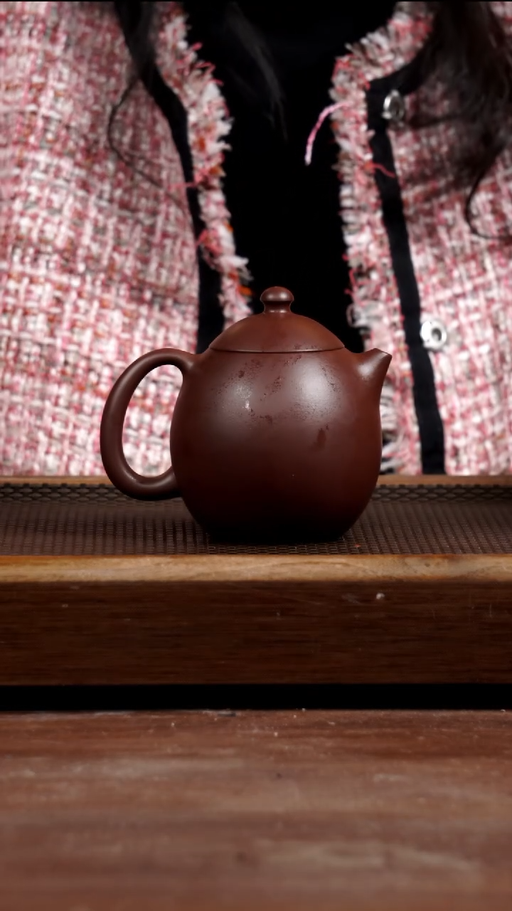 茶壶紫砂四号井深井老紫泥龙蛋300CC