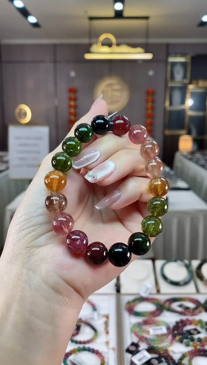 【闪购商品】碧玺单圈手串11mm+未镶嵌（多样性发一条）hon