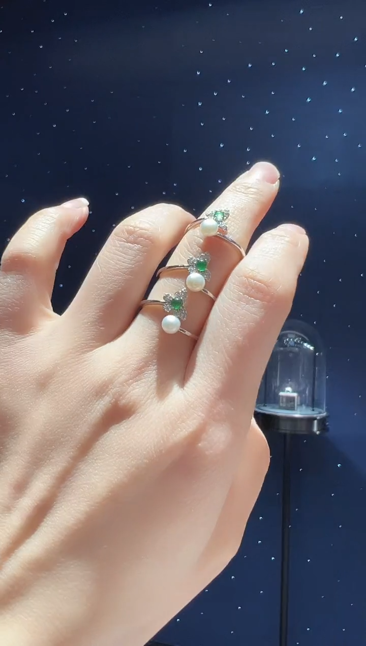 【闪购商品】翡翠戒指银S925镶嵌52】多样性发其一