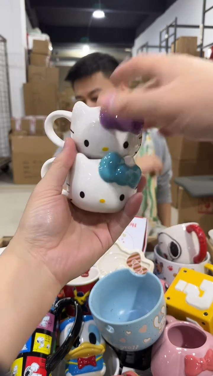 瓷片kkkt 一口杯 蓝色加紫色