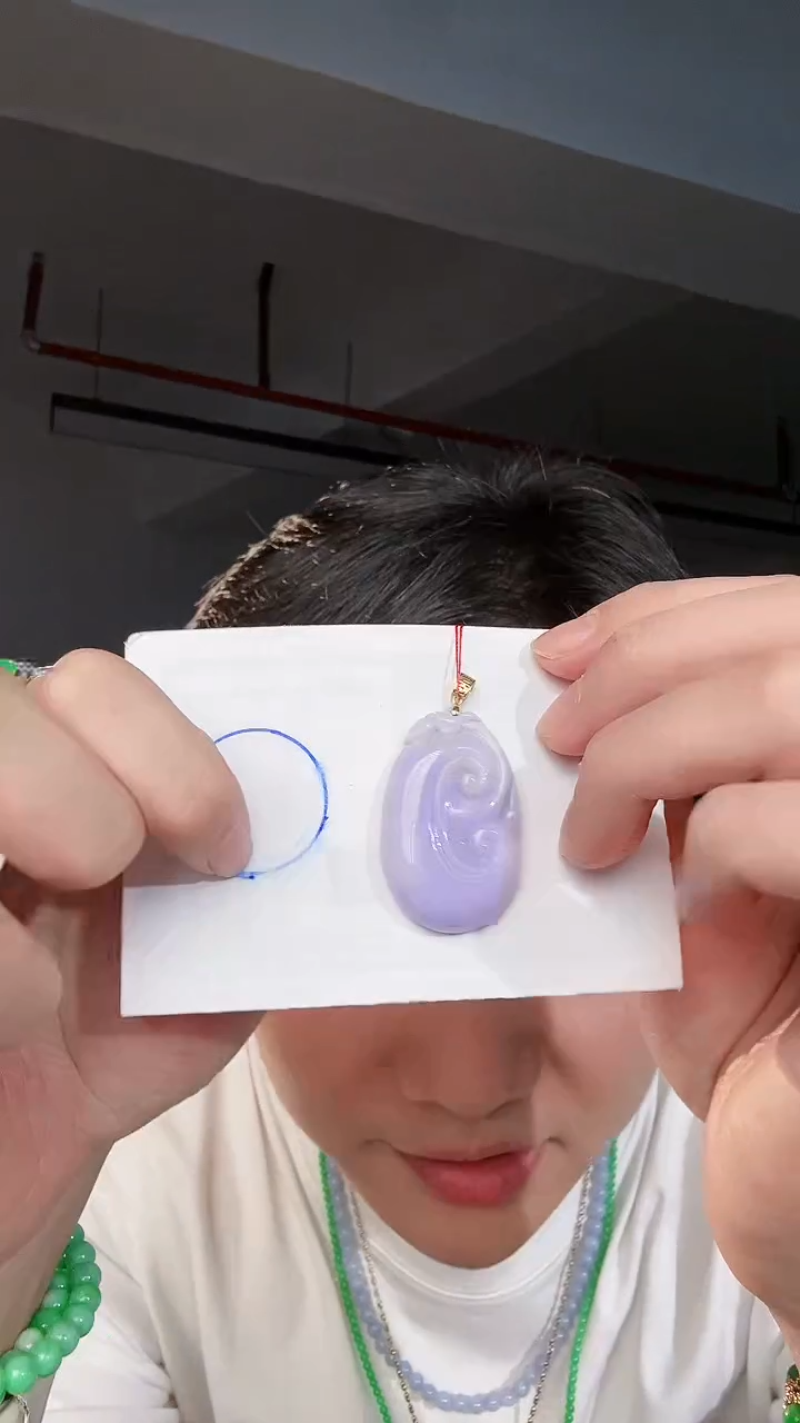 【闪购商品】翡翠颈饰18K金镶嵌缅料A货翡翠/支持复检/一件