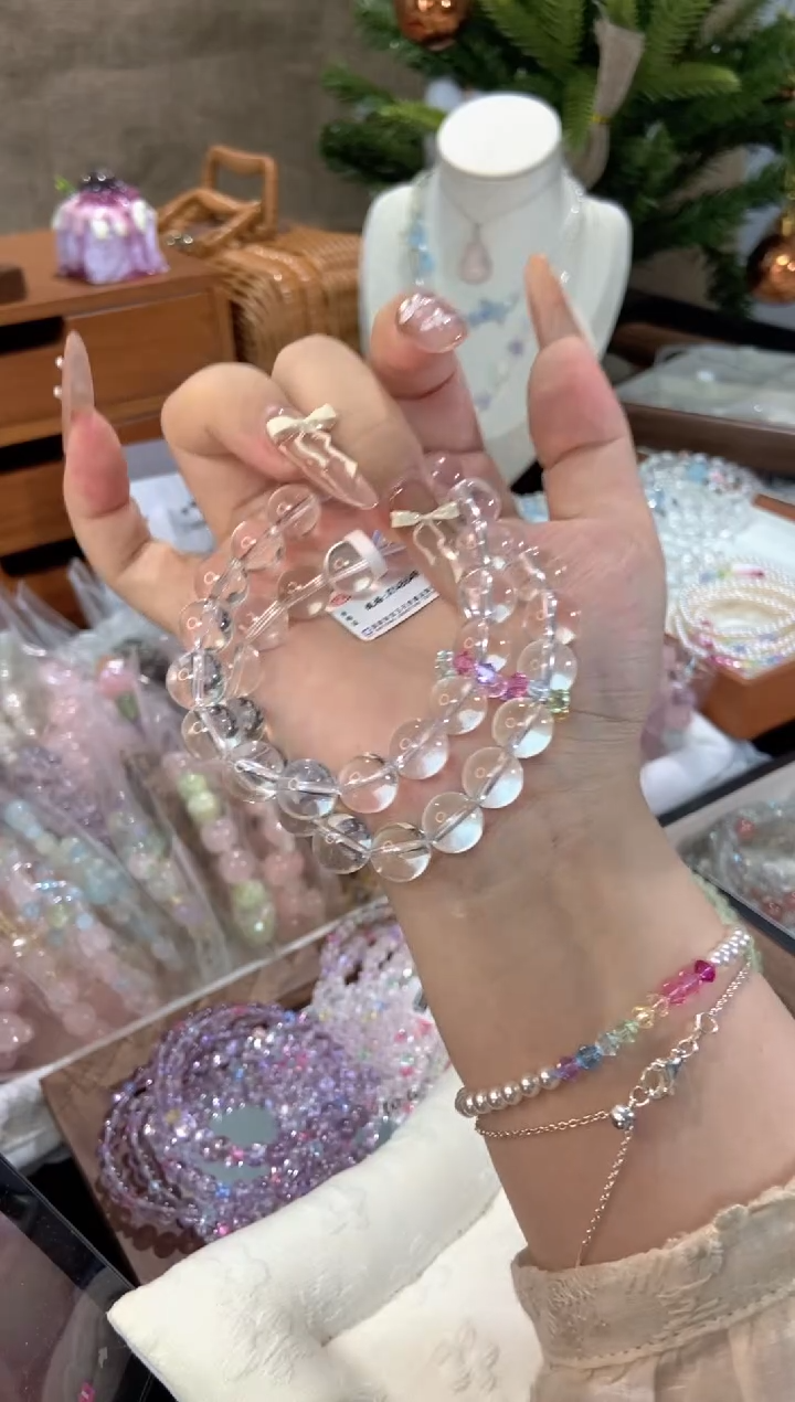 未镶嵌手串水晶孤品捡漏均匀瑕疵介意勿拍