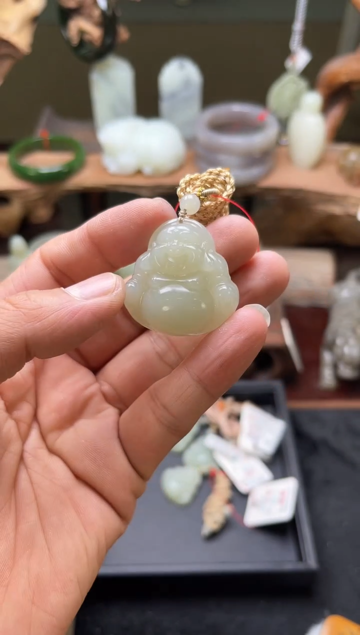 【闪购商品】和田玉吊坠未镶嵌且末迪克兰 佛公9007996