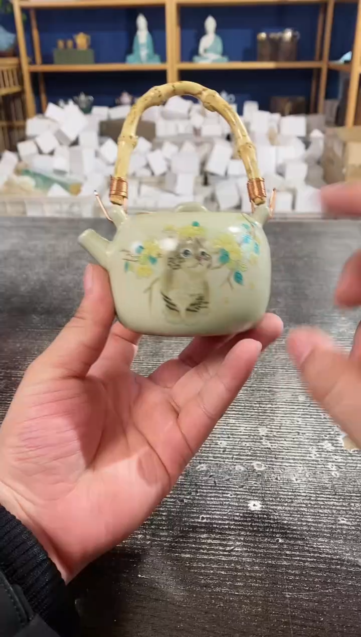 【闪购商品】其他黄汝猫咪提梁壶