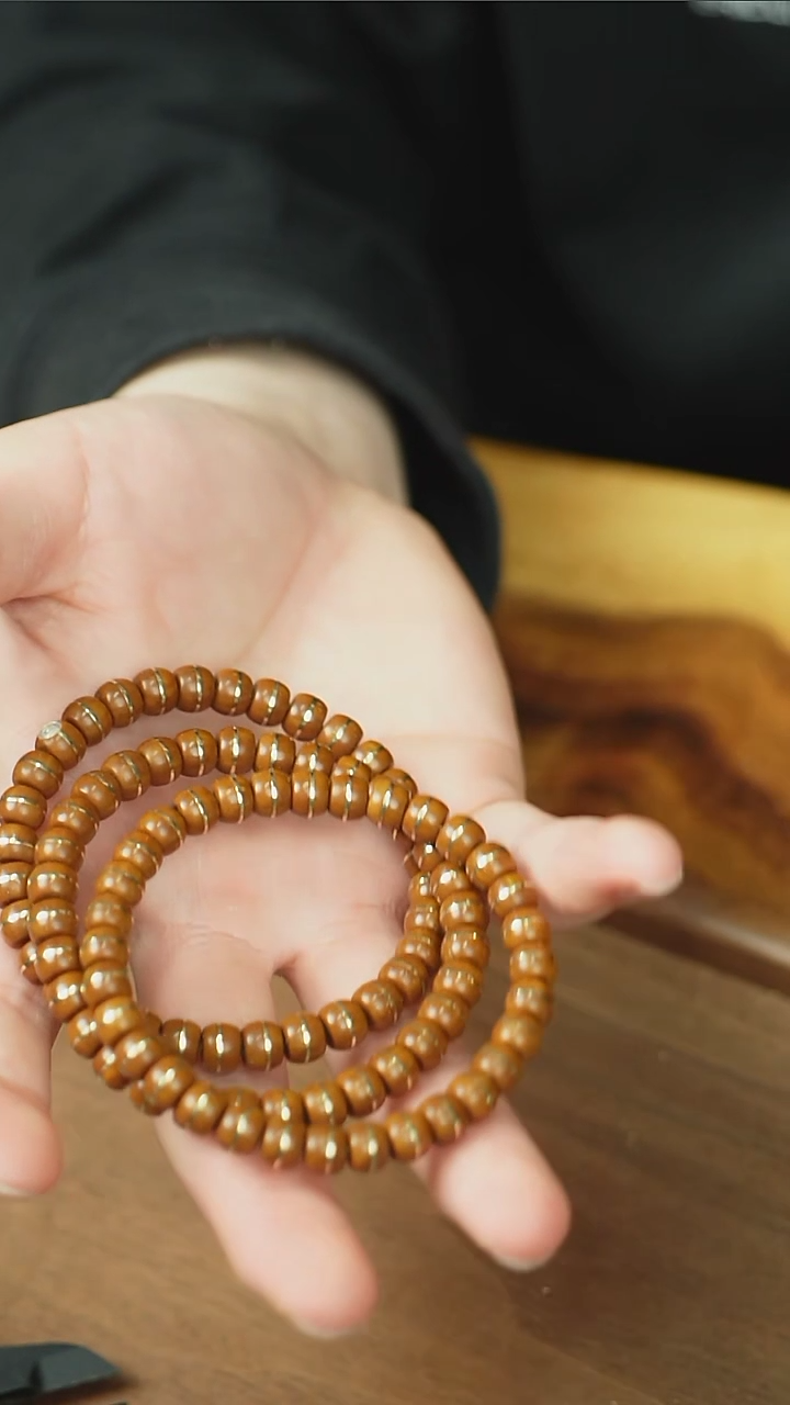 【闪购商品】紫金鼠手串咖黄皮实心一线天7x6带标