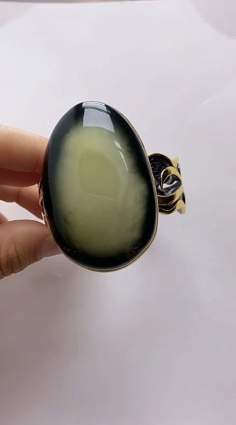 【闪购商品】琥珀裸石银S925镶嵌琥珀手镯