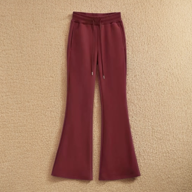 【依.恋】23097# 裤子99 微喇休闲卫裤女秋冬新款喇叭长裤