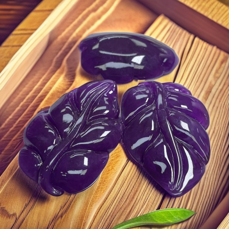 【 大喜儿】深紫大叶子吊坠-QW3017多样性发一