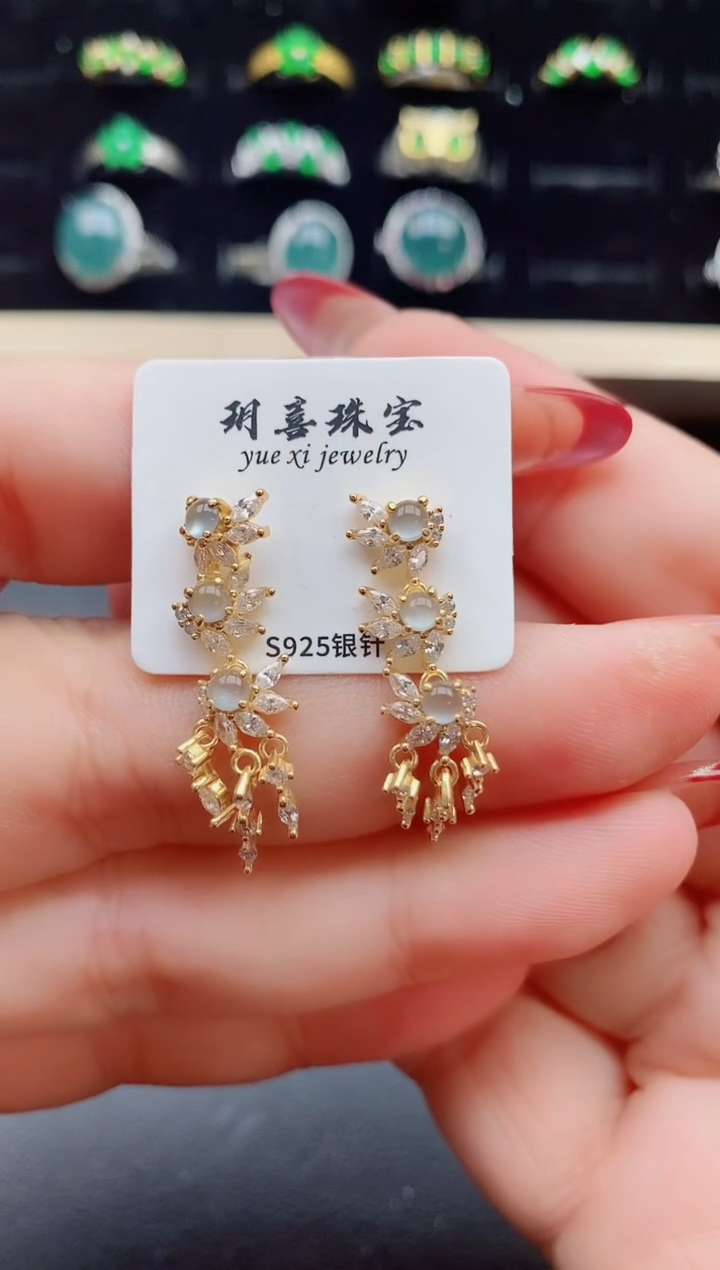 【闪购商品】翡翠戒指银S925镶嵌3211