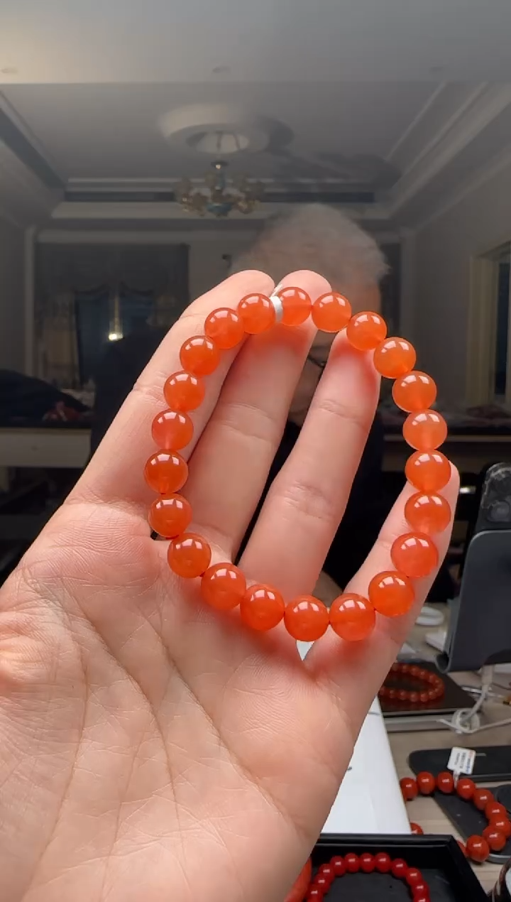 【闪购商品】南红玛瑙9mm保山手串圆珠未镶嵌多样性发一件