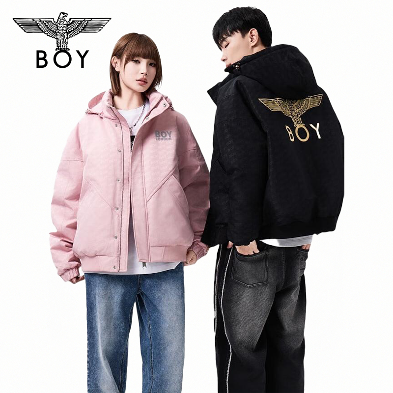 BOY LONDON冬季短款羽绒服潮流时尚高街情侣外套连帽90绒N28904