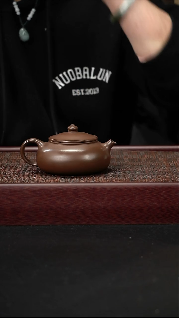 茶壶紫砂格子泥寒江200cc