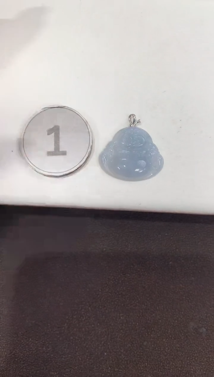 颈饰18K金镶嵌翡翠 天然缅甸a货翡翠