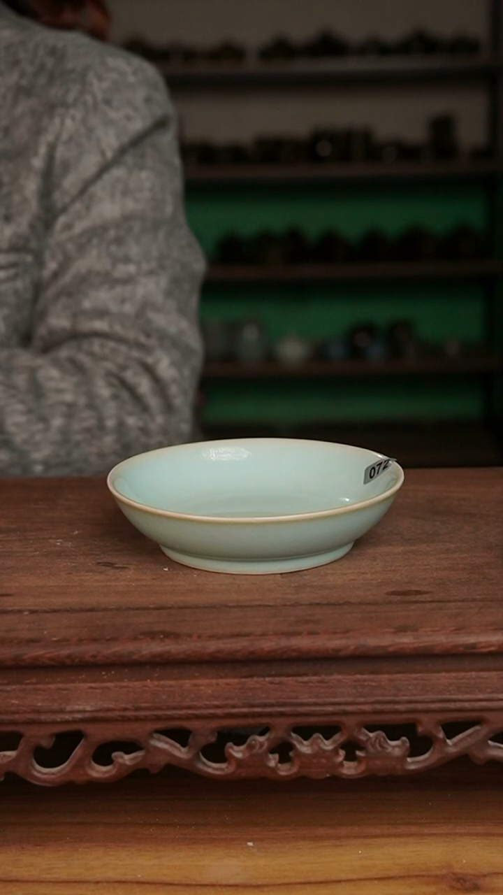 杯廿*072号 天青手工承盘孤品裸发