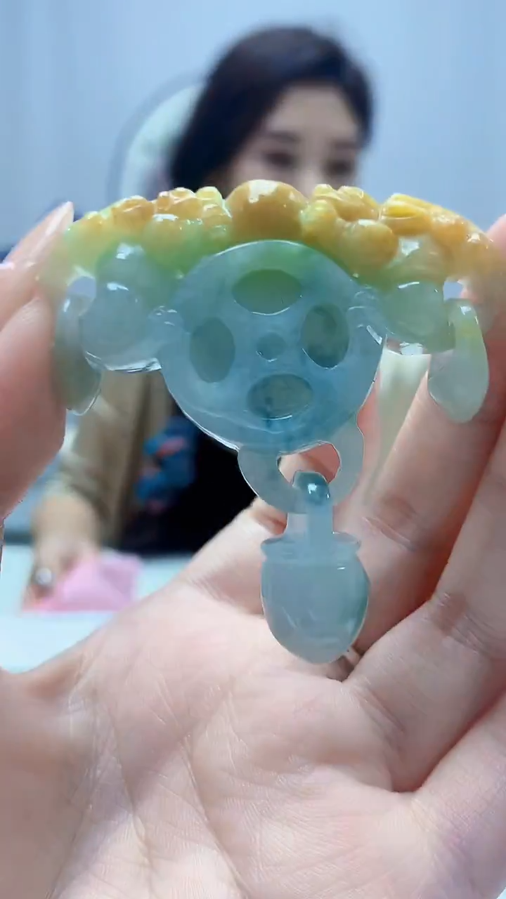 未镶嵌定制翡翠4829DD-毛货挂件115