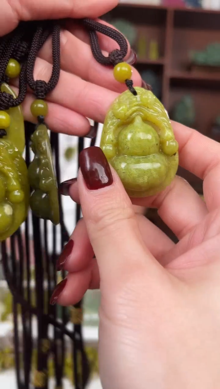 未镶嵌蛇纹石玉颈饰多样性发货拍一发一