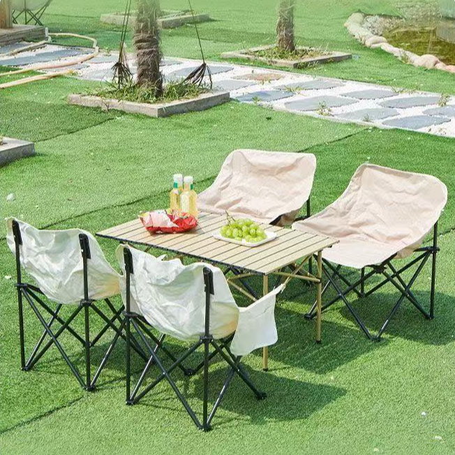 新款户外折叠桌椅套装蛋卷桌野外便携式烧烤露营桌椅夜市摆摊便携